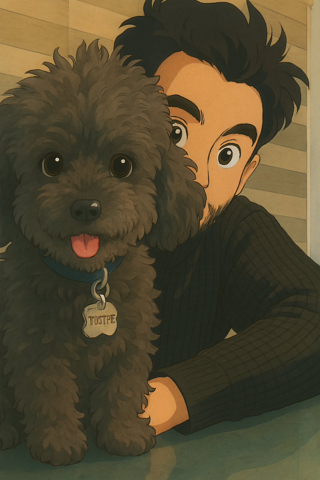 Vivek with his furry friend